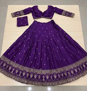 Elegant Purple Lehenga Choli Set