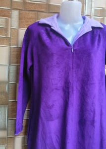 Purple Velvet Lounge Dress