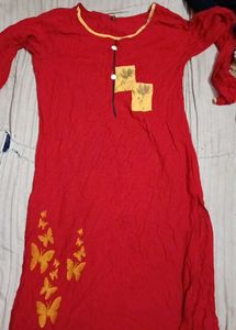 Maroon Kurta with Buttons