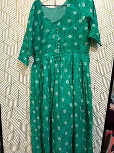 Green Floral Kurta