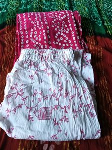 Pink Printed Kurta Set