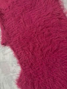 Hot Pink Fluffy Sweater – Cozy &amp; Stylish
