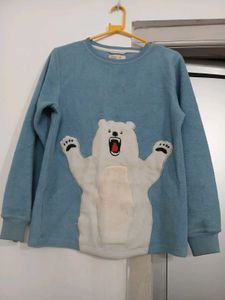 Cute Bear Graphic Pullover set for Roughwear