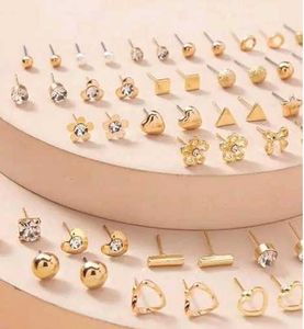 30 Pairs Stud Earrings Set