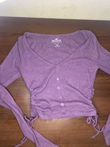 Hollister Purple Tie-Up Top