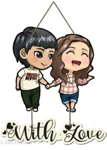 Couple Cartoon Wall Hanging Decor