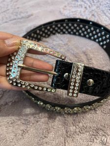 Rhinestone Studded Belt