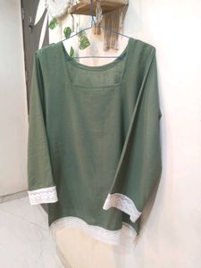 🆕 Handmade Pinteresty Olive Colour Kurta ✨🎀