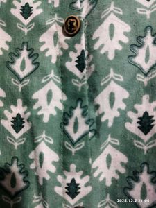 Green Printed Kurta | Size: XXL
