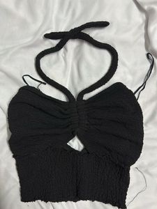 Black Halter Top