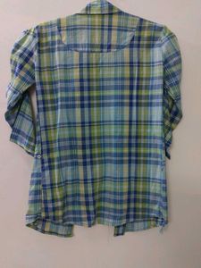 Plaid Green &amp; Blue Shirt