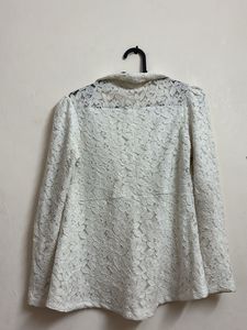Elegant White Lace Blazer for Women