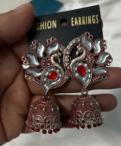 brand new Peacock Jhumka Earrings