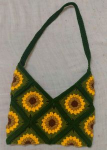 🌻Sunflower Crochet Side Bag