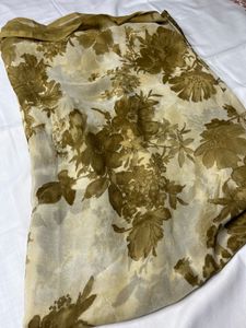 Olive GreenGeorgette Gotta Patti Saree
