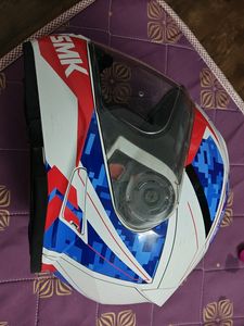 SMK FULLFACE MOTORCYCLE HELMET XL WHITE
