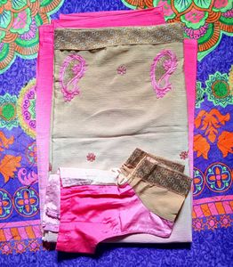 Beautiful saree with blouse