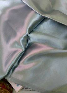 Silver Satin Saree