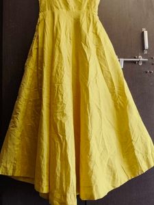 Yellow Fit &amp; Flare Dress
