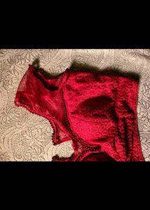 Red Embroidered Blouse