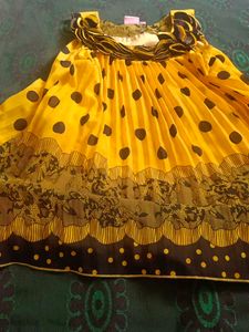 Yellow Balloon Tops For Baby Girl