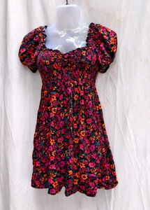 8210. Floral Print Mini Dress