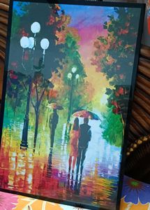 Water Paint Photo Frame With Quality Glass