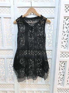 Sheer Net Overlay Top B