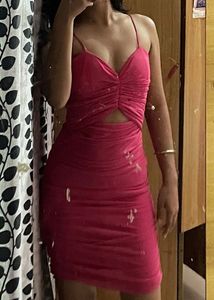 Pink Bodycon Mini Dress