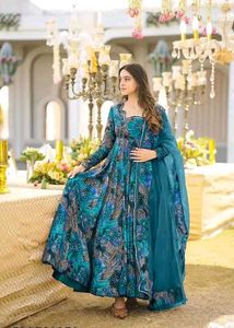 Elegant Teal Anarkali Suit