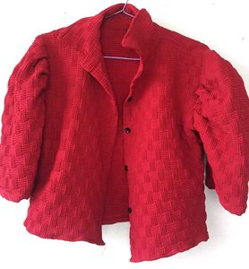 Red Textured Jacket