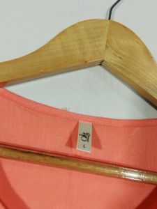 Bell Sleeve Coral Kurti