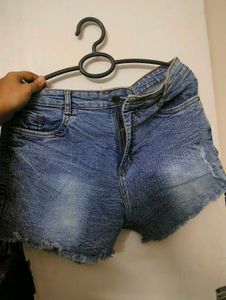 Distressed Denim Shorts