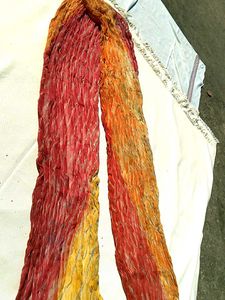 Red &amp; Orange Tie-Dye Duppta