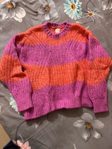 Cute Color blocked Knit Sweater