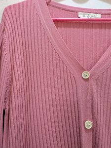 Pink Knit Cardigan 🩷