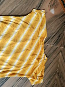 Striped Yellow Tie-Dye Top