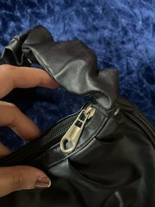 Black Leather Sling Bag ♥️
