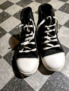 Black High-Top Sneakers