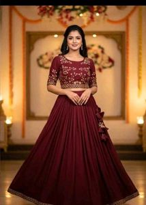 Maroon Embroidered Lehenga Choli