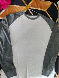Grey & White Long Sleeve Tee