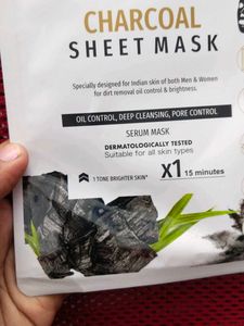 CHARCOAL SHEET MASK + Freebie