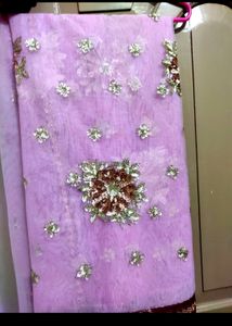 Net Embroidered Saree