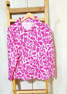 Meganta Colour Printed Cotton Shirt Size-42