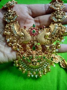 Lakshmi Devi Gold Plated-matte Haram