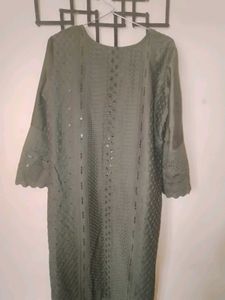 Elegant Olive Green Kurti