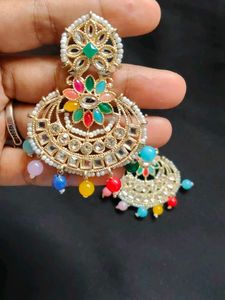 Colorful Beaded Ethnic Earrings