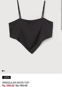 Black Satin Cami Top
