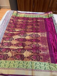 Elegant Green &amp; Gold Saree ( Kanjivaram silk)