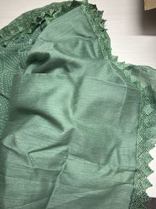 Sea Green Saree with unstitched blouse piece